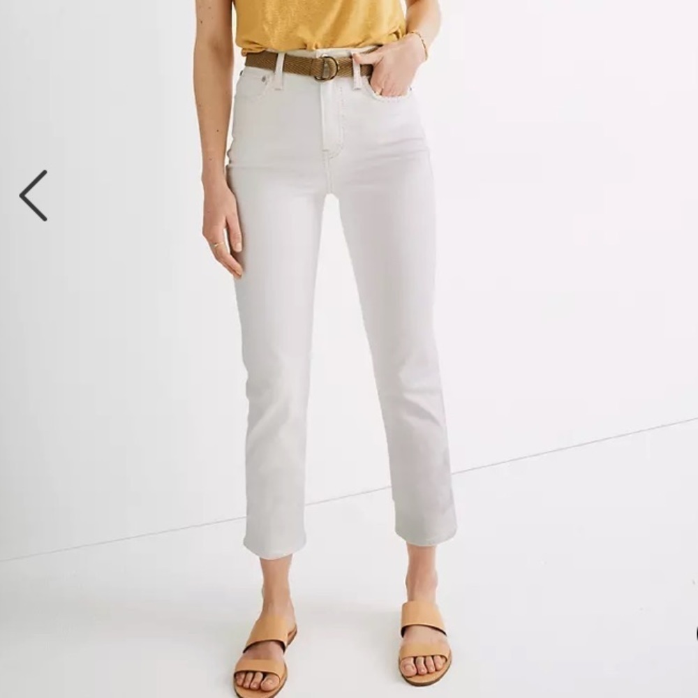 Madewell Classic Straight Jeans Tile White AJ203 37